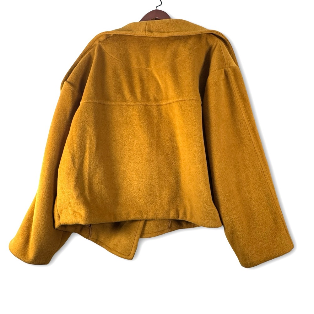 Free People Womens Mina Jacket Narcissus Mustard Yellow Coat Sz XL - Picture 5 of 6